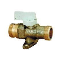 Robinet d'arrêt gaz naturel droit avec pattes nf mm 12 15x21