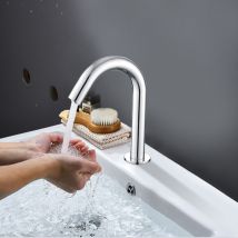 Robinet automatique infrarouge,Robinet d'eau à capteur d'induction automatique à filetage G1/2 pouces, robinet froid simple à infrarouge avec boîte