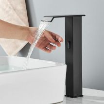 Suguword - Robinet Automatique Lave Main Capteur infrarouge robinet d'eau cascade moyen-haut automatique haut de gamme cuivre inductif sans contact