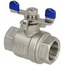 Robinet à bille avec poignée papillon 1/4 ff/ff inox