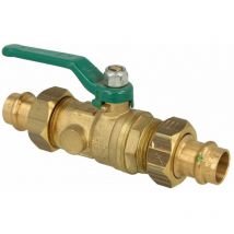 Robinet à bille DN20 x 22 mm avec levier acier