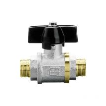 Effebi - Robinet à bille en laiton filetage male/male 3/4' avec poignée papillon aluminium