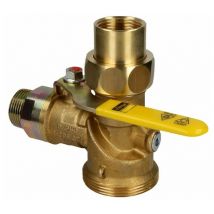 Robinet à bille équerre, gaz, douille de soudure 28 mm