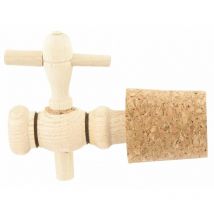 Robinet bois acacia pour vinaigrier 3 pouces - 13 x 80mm - duhalle