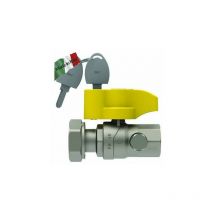 Robinet boisseau sphérique 3/4 droit f xd 1 clé de pression