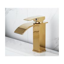 Soleil - Robinet cascade en laque Lavabo à poser chaud et froid Toilettes Armoires de salle de bain Robinet monotrou Robinet de lavabo cascade,