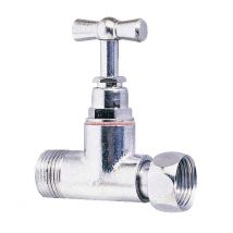 Robinet wc droit chromé à potence 12x17