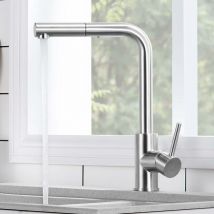 Robinet Cuisine Douchette, CECIPA Robinet Evier de Cuisine avec Bec Extractible Métallique, Robinet de Cuisine Pivotant à 360 °, Barboteur Amovible,