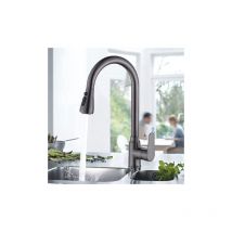 Robinet de Cuisine Rotation à 360 °, avec Douchette Extractible, Robinet d'évier, Froid & Chaud Disponible, avec 2 Modes, Robinetterie de Cuisine