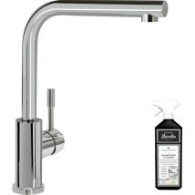 Robinet cuisine VILLEROY ET BOCH Modern Steel acier massif poli + nettoyant