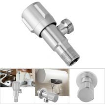 Robinet d'arrêt en acier inoxydable G1/2in pour robinet de toilette et chauffe-eau- Trimec