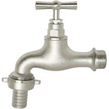 Robinet de puisage à potence chromé - Mâle 1/2' - Raccord au nez 3/4