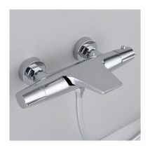 Ubeegol - Robinet de Baignoire Thermostatique Cascade Mitigeur de Douche pour Baignoire Robinet de Douche Laiton Chromé Design Elégant