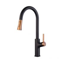 Mitigeur de Cuisine avec Douchette Extractible Robinet de Cuisine Bec Rotatif Robinet d'Evier 2 Jets au Choix Robinetterie Cuisine Design Moderne