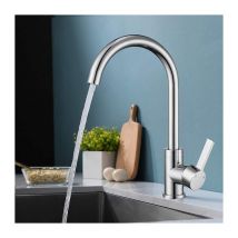 Mitigeur de Cuisine Robinet de Cuisine 360° Rotatif Robinet Mitigeur d'Evier en Cuivre Durable Chromé