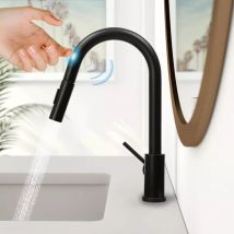Senderpick - Robinet de cuisine Évier de cuisine Poignée unique Touch Hot & Cold Sensor Pull Out Faucet Bathroom Faucet Copper