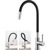 Robinet De Cuisine Flexible Avec 2 Modes De Pulvérisation, Mitigeur De Cuisine Rotatif À 360°, Mitigeur Monocommande, Robinet Flexible Pour La Cuisine