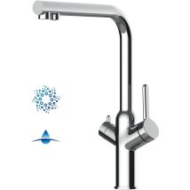 Vizio - Robinet de Cuisine Mitigeur 4 Voies chrome pour système de carbonatation et filtration/purification d'eau bec pivotant 360 - bod