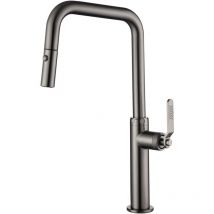 Robinet de cuisine monocommande Modèle niza Couleur Noir Finition Black gun metal [ Imex