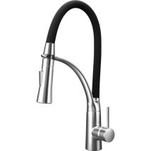 Viking Choice - Robinet de cuisine - noir-chrome - extractible flexible
