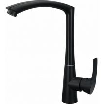 Lucky-88 - Robinet de cuisine pivotant en acier inoxydable noir mat chaud et froid