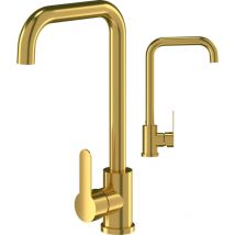 Granitan - robinet de cuisine pour évier robinet d'or acier haut arrondi