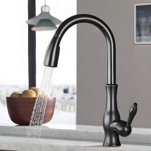Robinet de Cuisine Premium en Cuivre, Rotation 360°, Double Mode de Sortie d'Eau, Doux et Sans Éclaboussures - Confort et Durabilité
