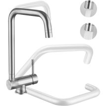 Sofetiy Max - Robinet De Cuisine Rabattable - Mitigeur D'Évier Pliable Comme Sous Fenêtre Avec 2 Modes De Pulvérisation Réglables