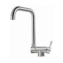 Trimec - Robinet de Cuisine Rabattable , Mitigeur Evier Repliable en Acier Inoxydable devant Fenêtre, Robinet Évier Pivotant à 360o Brossé