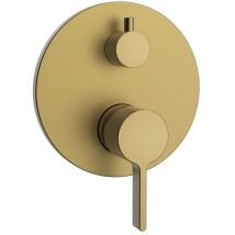 Robinet de douche caché iconic, 2 sorties, tapis d'or