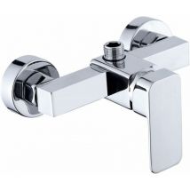 Robinet de douche mural moderne chromé avec mitigeur de douche pour eau froide et chaude