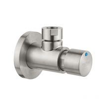 Idral - Robinet de douche temporisé série inox avec commande par bouton-poussoir