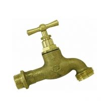 Robinet de jardin laiton à clapet 15x21 ø nez 20x27