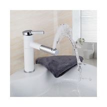 Lookshop - Robinet de lavabo à bec tournante finition peinture blanche 200 mm