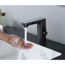 Kleenmac - Robinet de lavabo à capteur intelligent avec affichage numérique gris (Modèle : flavius) Réf : KSSBF2305DDG