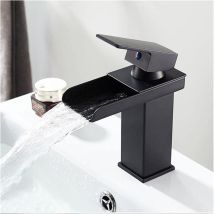 Treetalk - Robinet de lavabo cascade en laiton sans plomb pour salle de bain, robinet monotrou pour eau froide ou chaude, robinets pour lavabo de