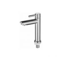 Alovez - Robinet de lavabo en acier inoxydable à eau froide unique Robinet de lavabo Argent