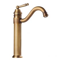 Qiyao - Robinet de lavabo, finition en laiton pour un style antique Mitigeur de lavabo