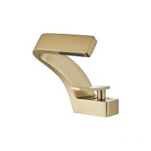 Robinet de lavabo moderne cascade pour salle de bain Robinet mitigeur monocommande Robinet de salle de bain Robinet en laiton ,Or brossé(avec tuyau)