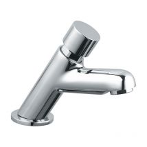 Robinet de lavabo temporisé de la série MODERN avec commande à bouton-poussoir et pré-mélangeur mécanique inclus - Idral