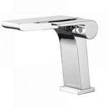 Robinet de lavabo tout en cuivre, robinet de salle de bain à pistolet, robinet de lavabo personnalisé, robinet de lavabo de salle de bain - Chrome