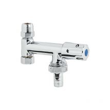 Robinet de machine à laver avec antiretour et raccord 3/8' chrome
