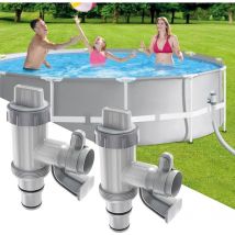 Robinet de piscine Plus pour piscine hors-sol 2 en 1 Valve à piston Pièces de rechange pour piscine hors sol et pompe de