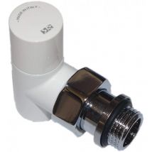 Sr Rubinetterie - Robinet de radiateur 15 x 21 équerre blanc