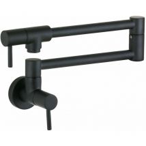 Nice Rubinetterie - Robinet de remplissage de pot articulé de couleur noir mat Nice 290031NO Noir mat