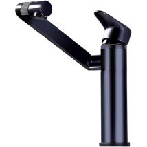 Robinet de salle de bain 3 modes Robinet de lavabo de salle de bain pivotant à grand angle Mitigeur de lavabo en laiton Aérateur de robinet de salle