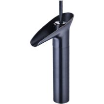 Lifcausal - Robinet de salle de bain en cascade de style vintage, robinet de lavabo en laiton, robinet mitigeur à levier unique haut, robinet de