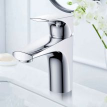 Pro Et Discount - Robinet de salle de bain mitigeur lavabo chromé avec flexibles d'alimentation