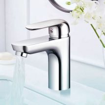 Pro Et Discount - Robinet de salle de bain mitigeur lavabo chromé design chic
