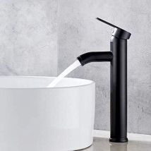 Zolginah Robinet De Salle De Bain, Robinet De Lavabo Noir, Robinet De Haute Qualité, Robinet De Salle De Bain, Résistant À L'Usure, Adapté Pour Un 